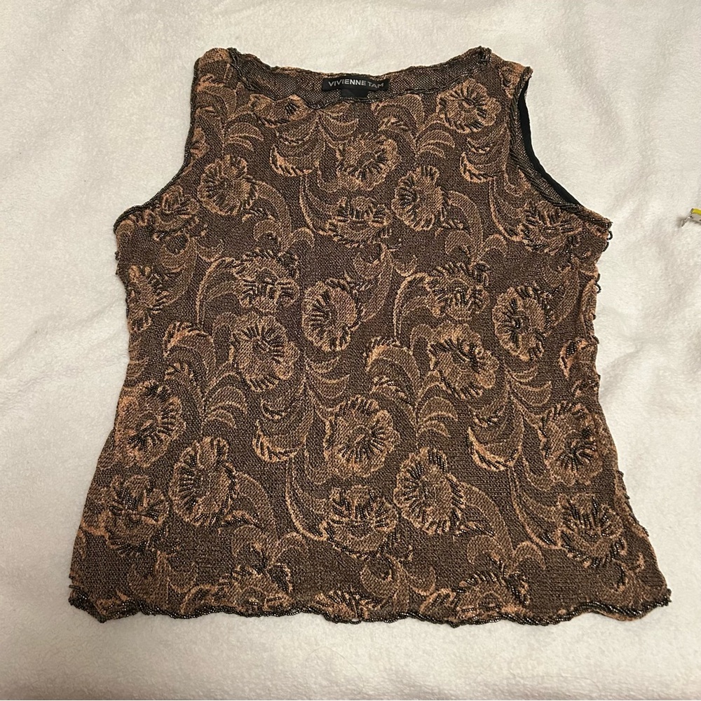 Vivienne Tam beaded knit top size 2